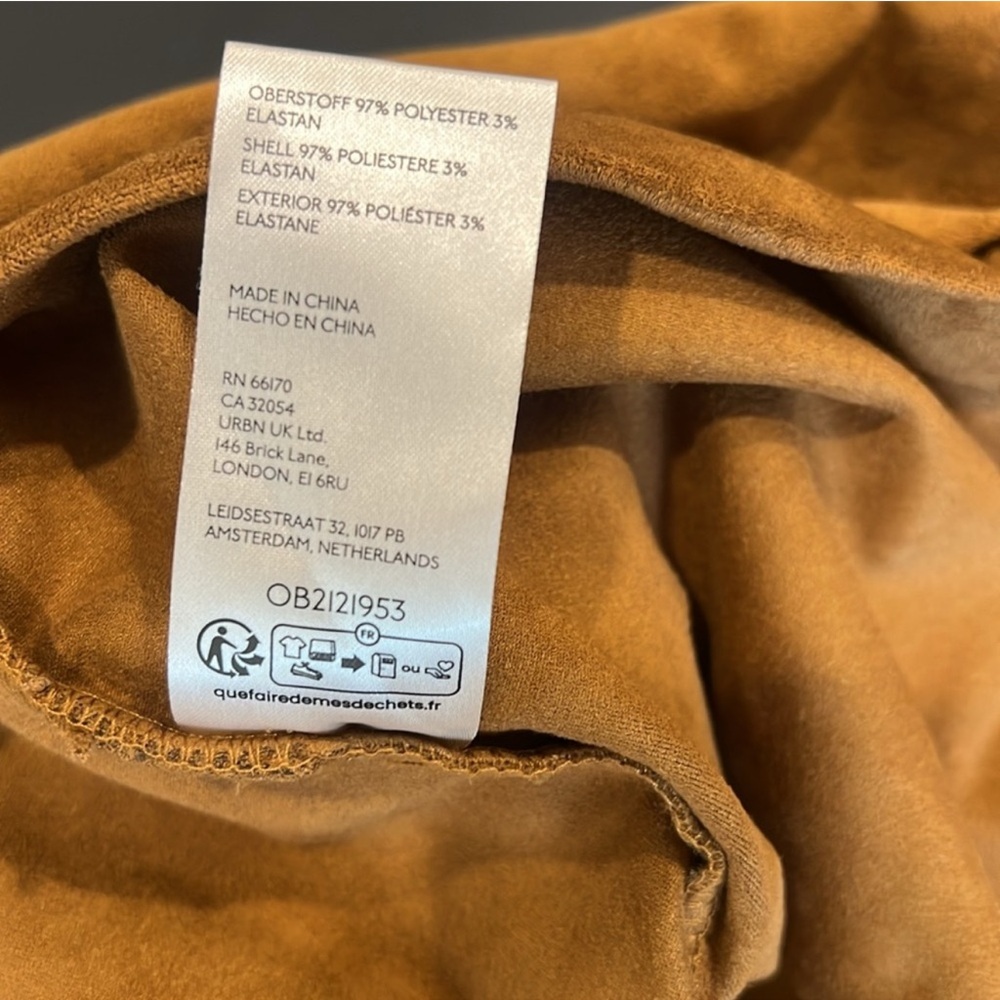 BDG Brown Suede Fringe Leather Jacket - Picture 9 of 9
